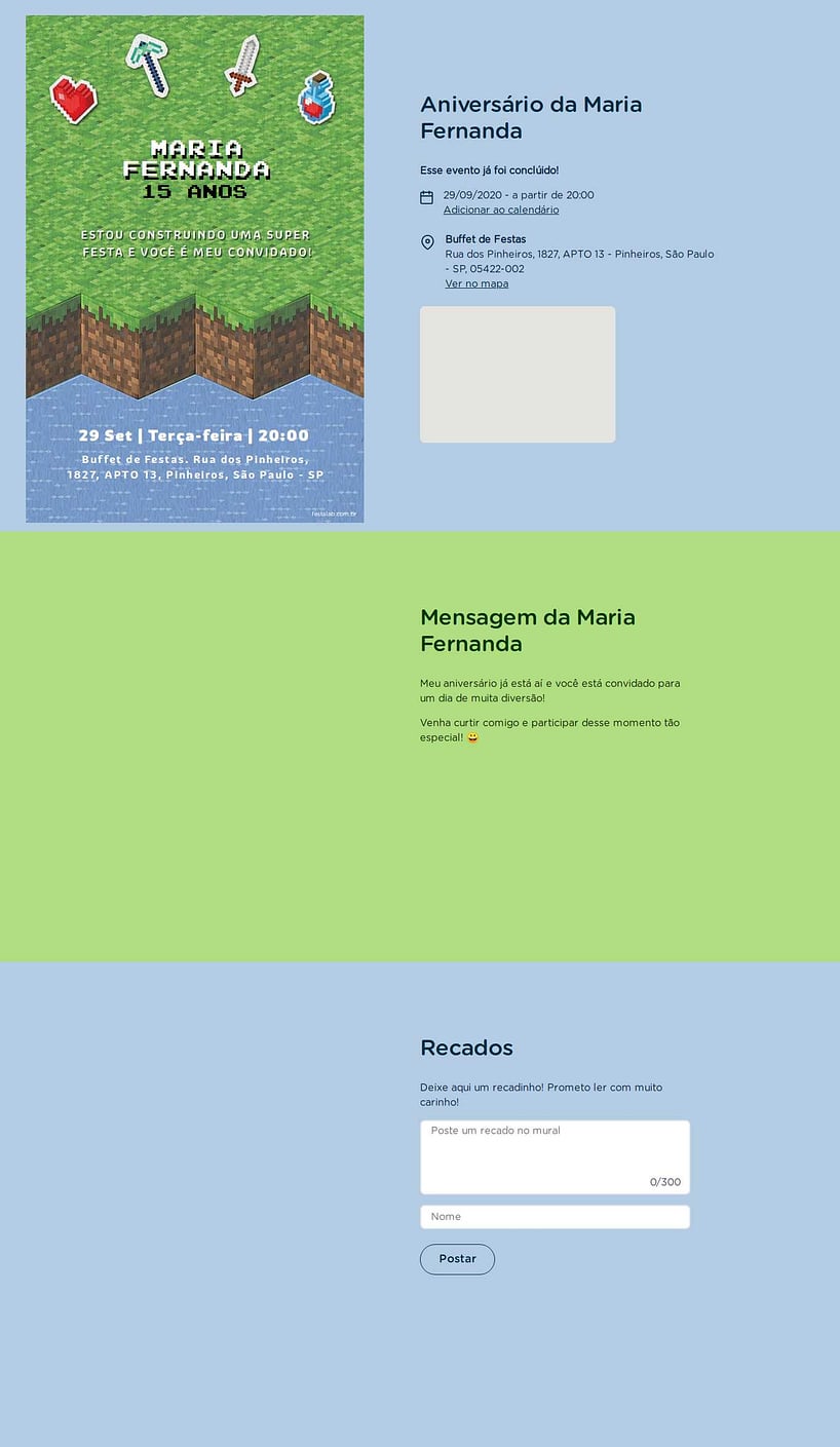 Convite online de aniversário - Mini Pixels| FestaLab