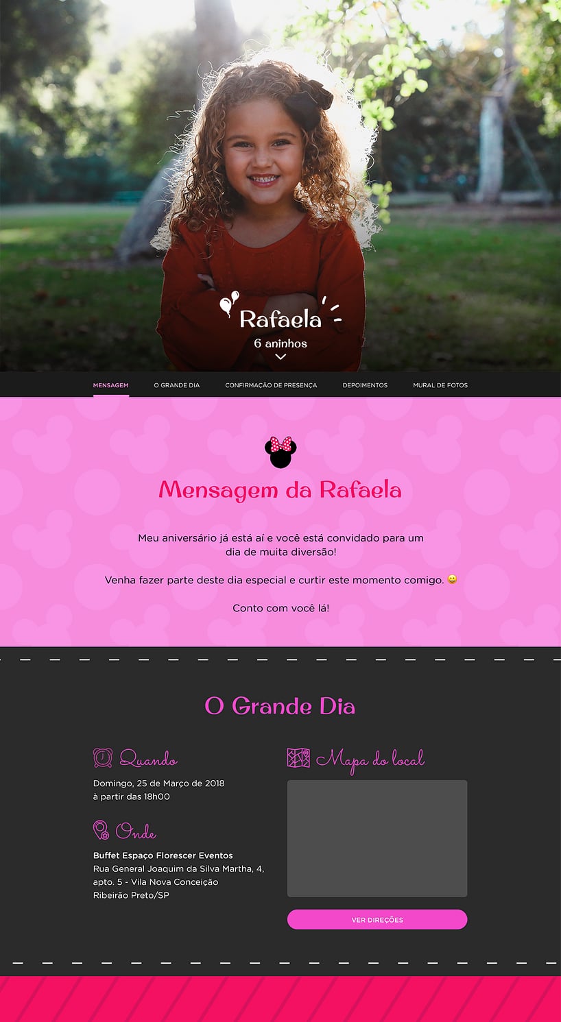 Convite online de aniversário - Minnie| FestaLab
