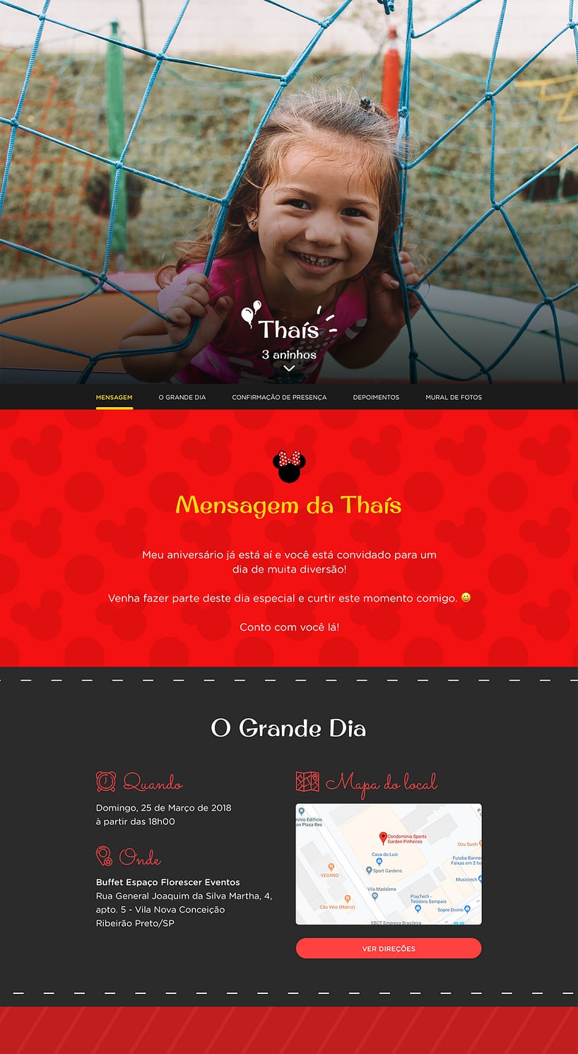 Convite online de aniversário - Minnie Vermelha| FestaLab