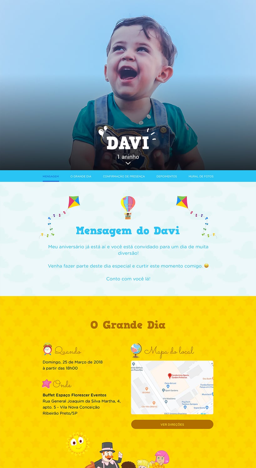 Convite online de aniversário - Mundo Bita| FestaLab