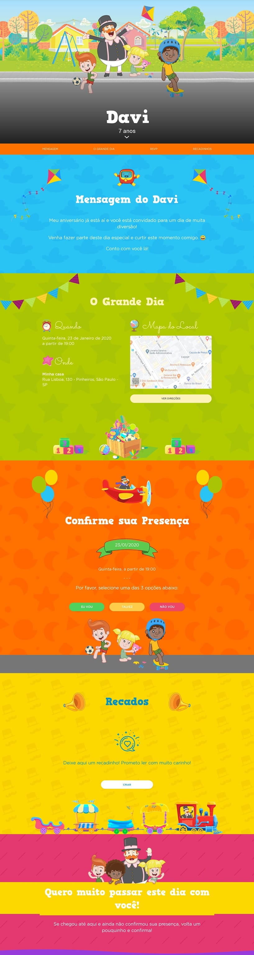 Convite online de aniversário - Mundo Bita - Brincadeiras| FestaLab