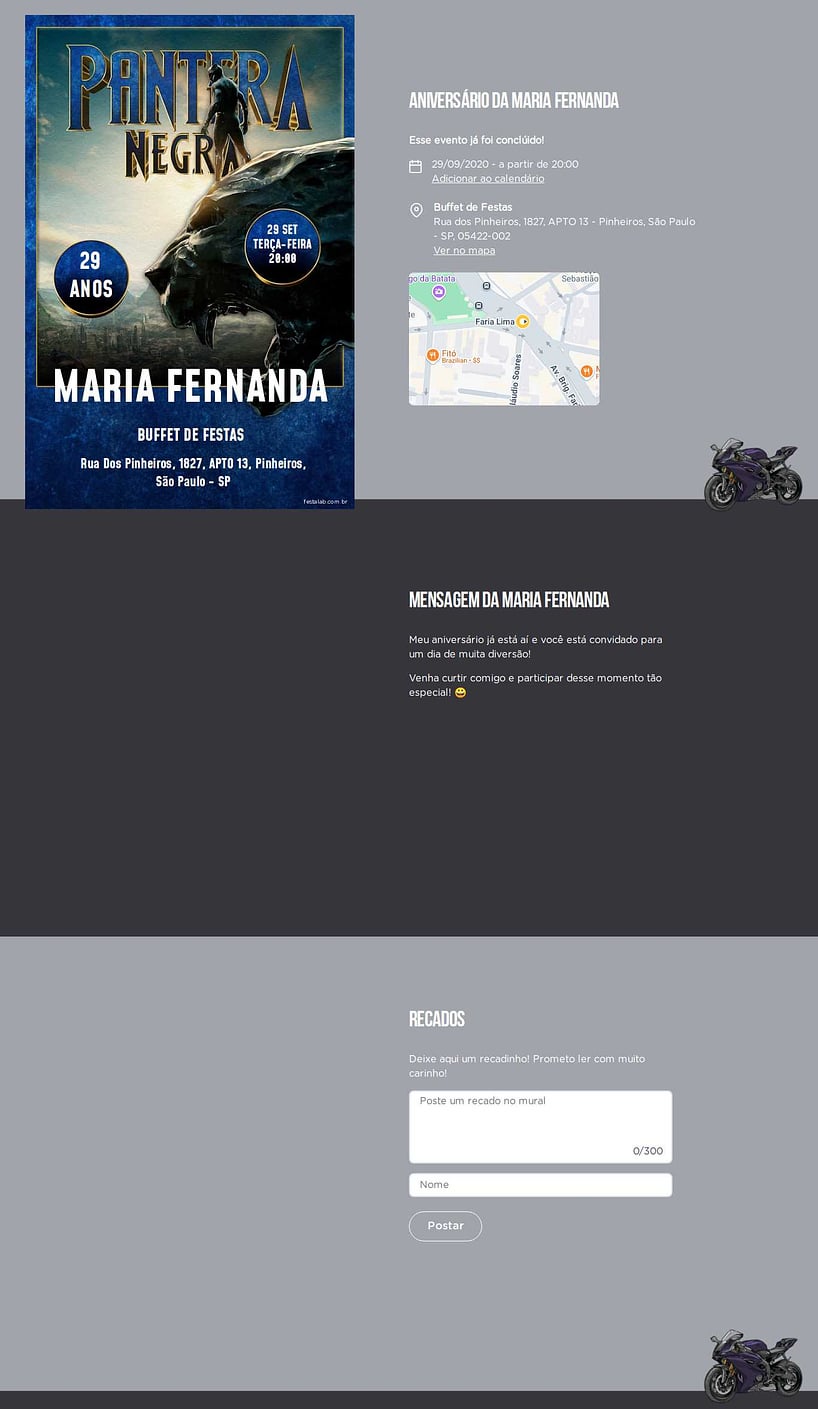 Convite online de aniversário - Herança de Wakanda: Azul| FestaLab