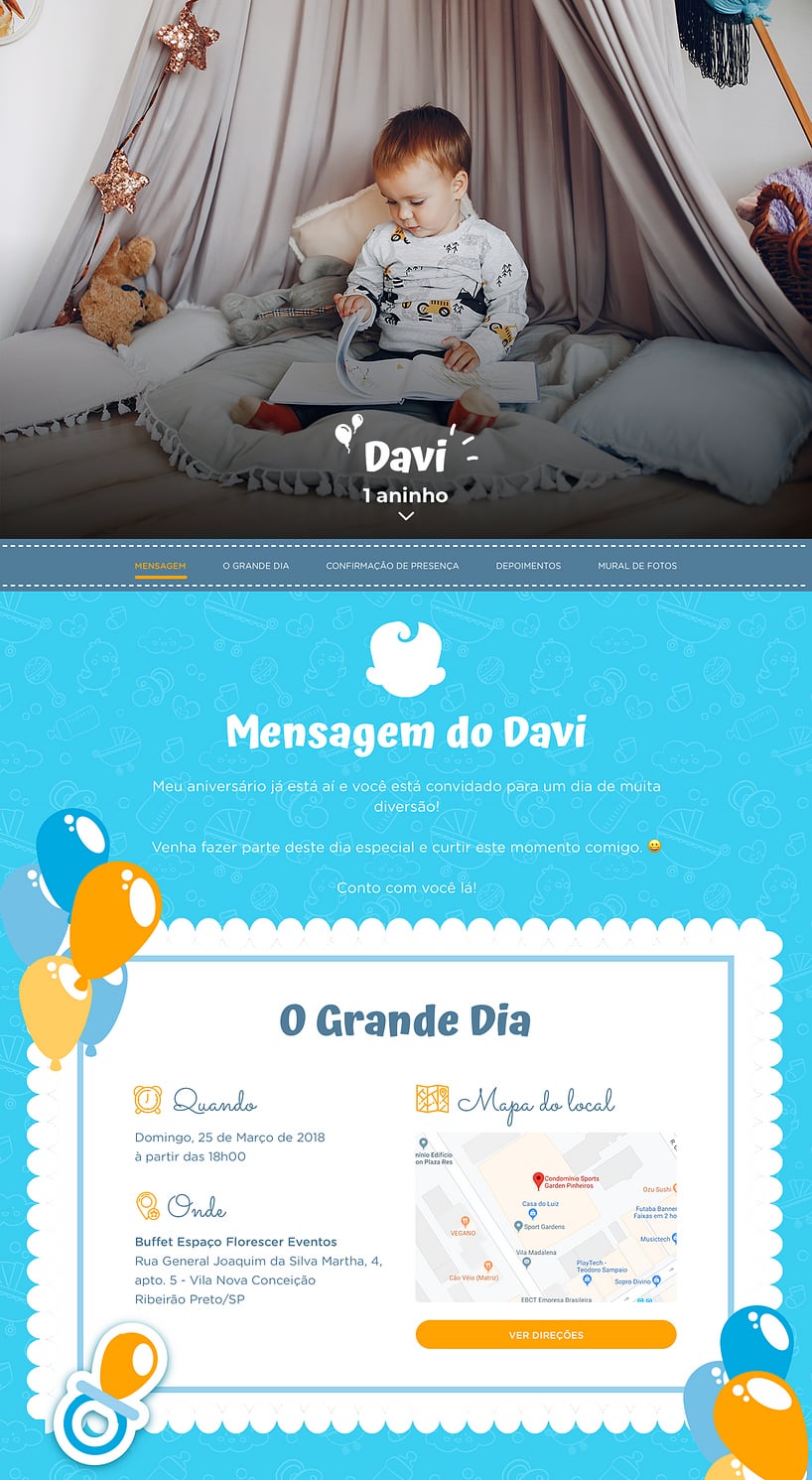 Convite online de aniversário - O Chefinho Chegou| FestaLab