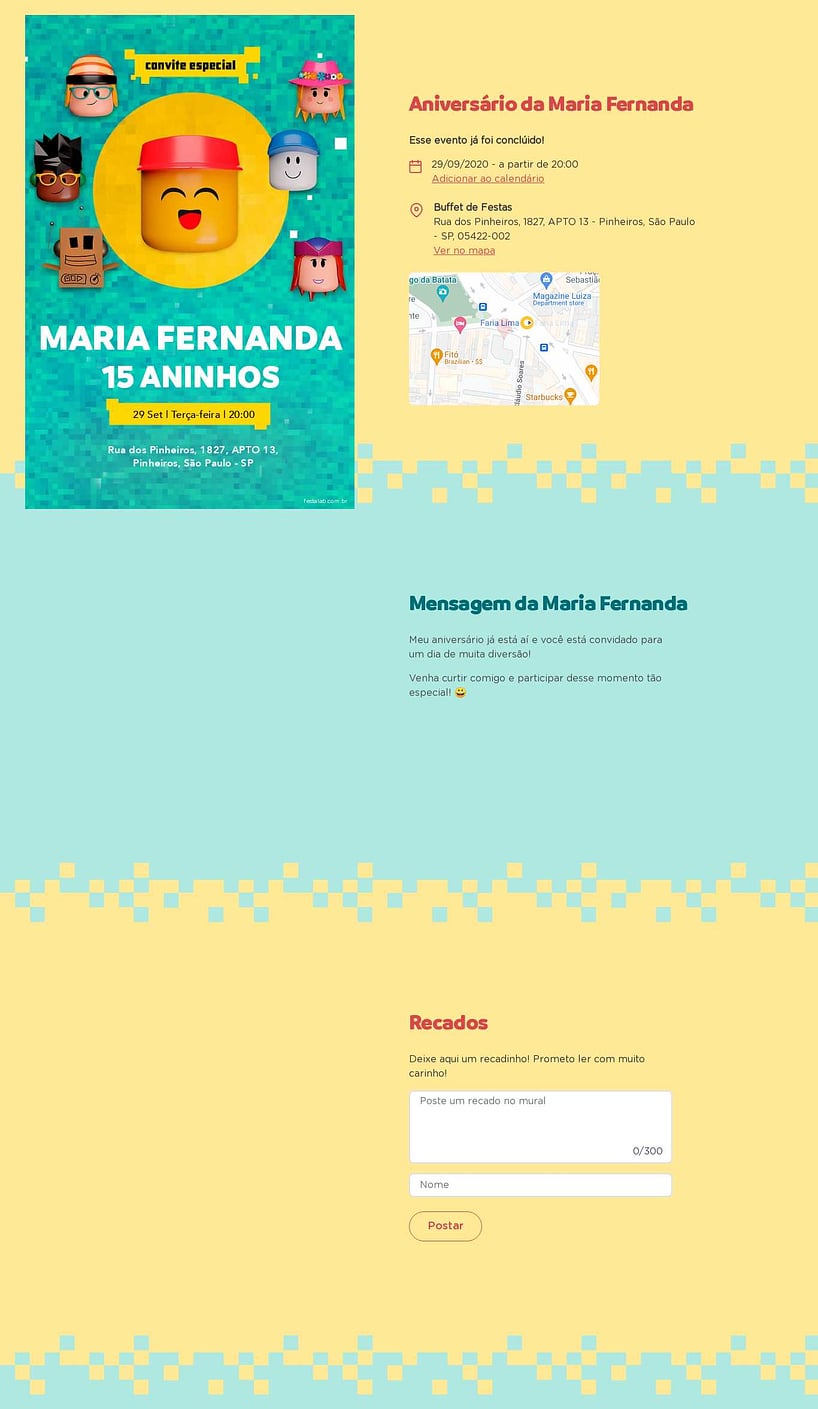 Convite online de aniversário - Robobloco| FestaLab