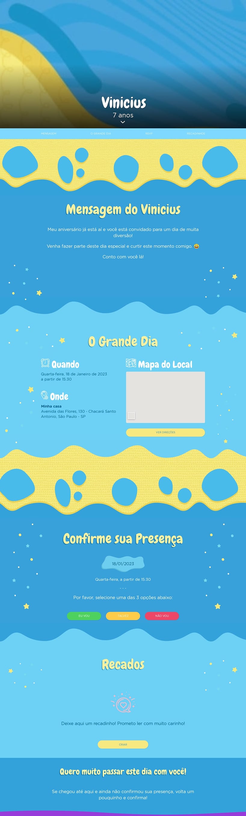 Convite online de aniversário - Slime| FestaLab
