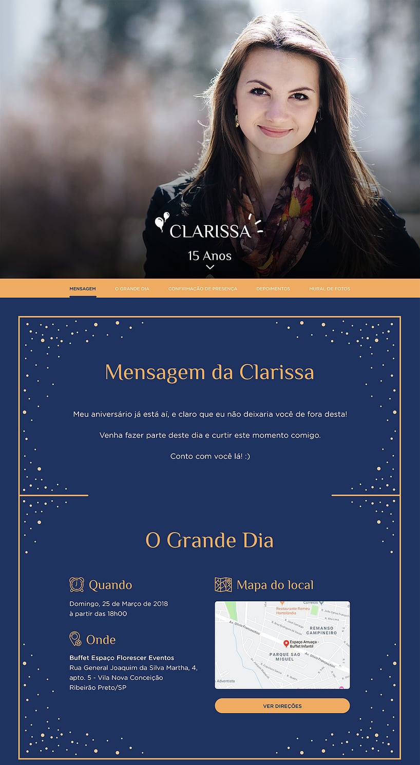 Convite online de aniversário - Sofisticado Azul marinho| FestaLab