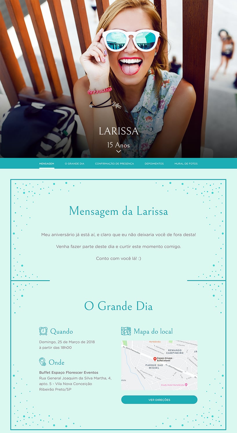 Convite online de aniversário - Sofisticado Tiffany| FestaLab