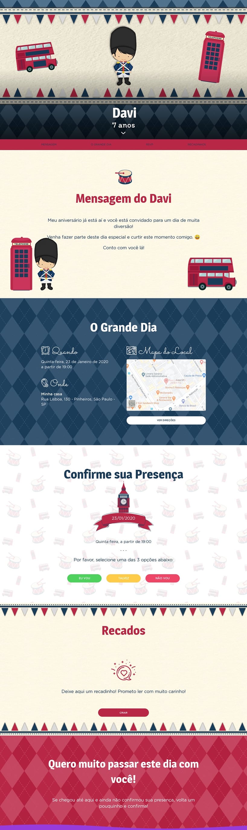 Convite online de aniversário - Soldadinho de Chumbo| FestaLab