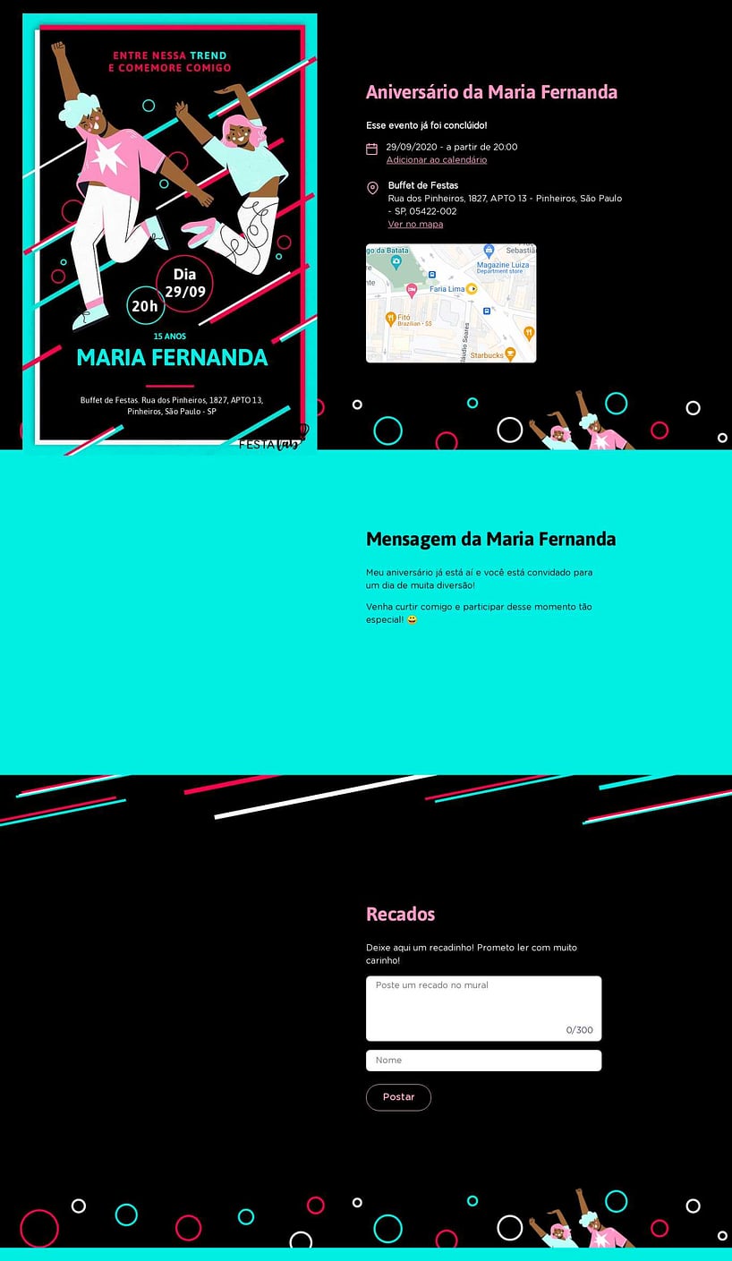 Convite online de aniversário - Trend Azul| FestaLab
