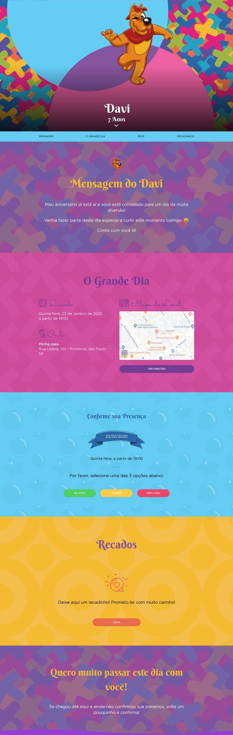 Convite online de aniversário - Casa X - Txutxucão| FestaLab