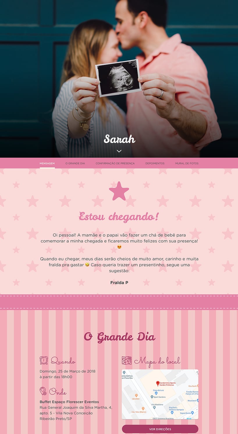 Convite Online Chá de bebê - Dorminhoca | FestaLab