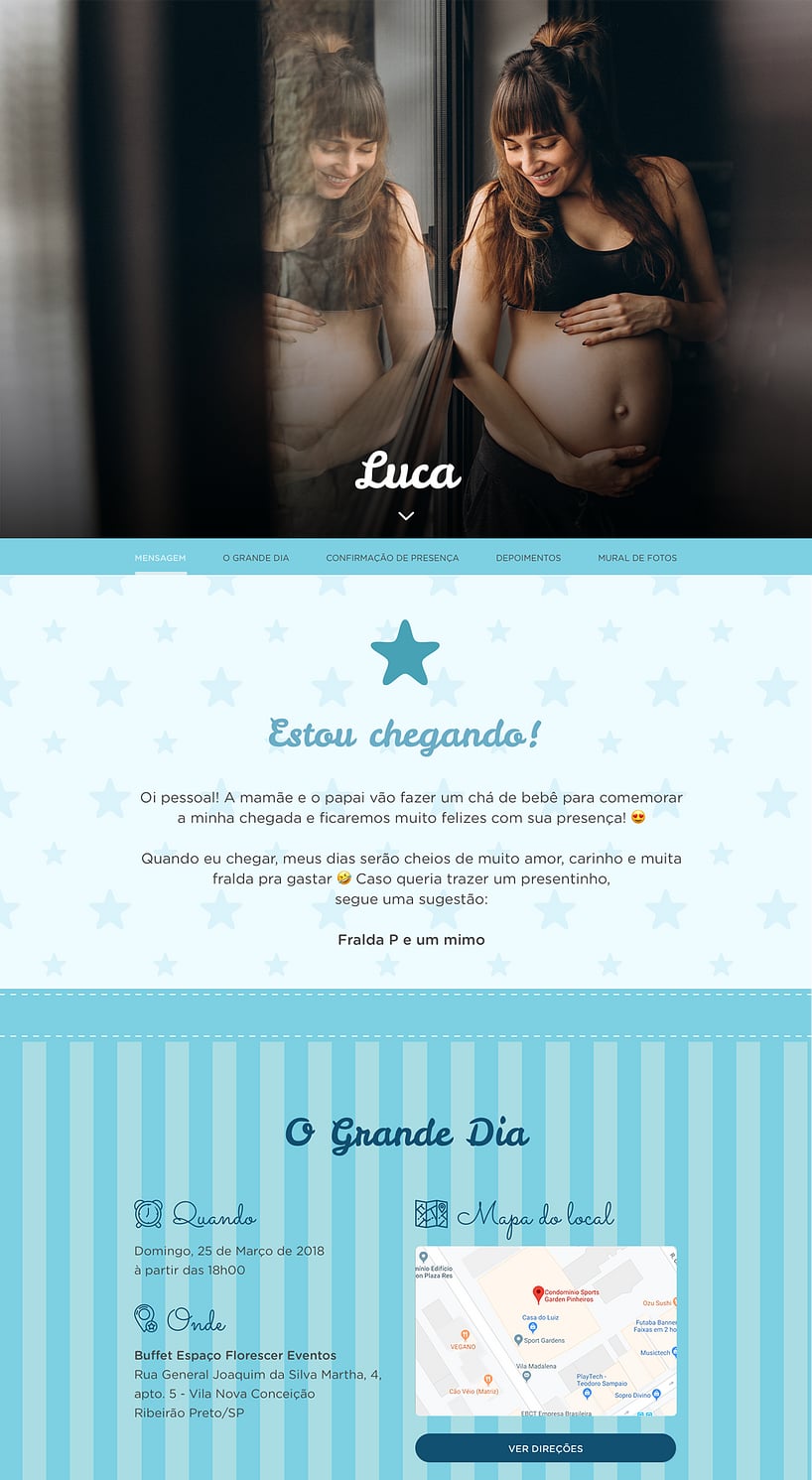 Convite Online Chá de bebê - Dorminhoco | FestaLab
