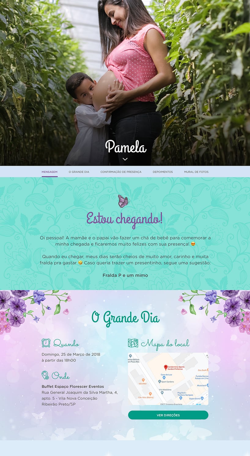 Convite Online Chá de bebê - Encanto das Borboletas Azul | FestaLab