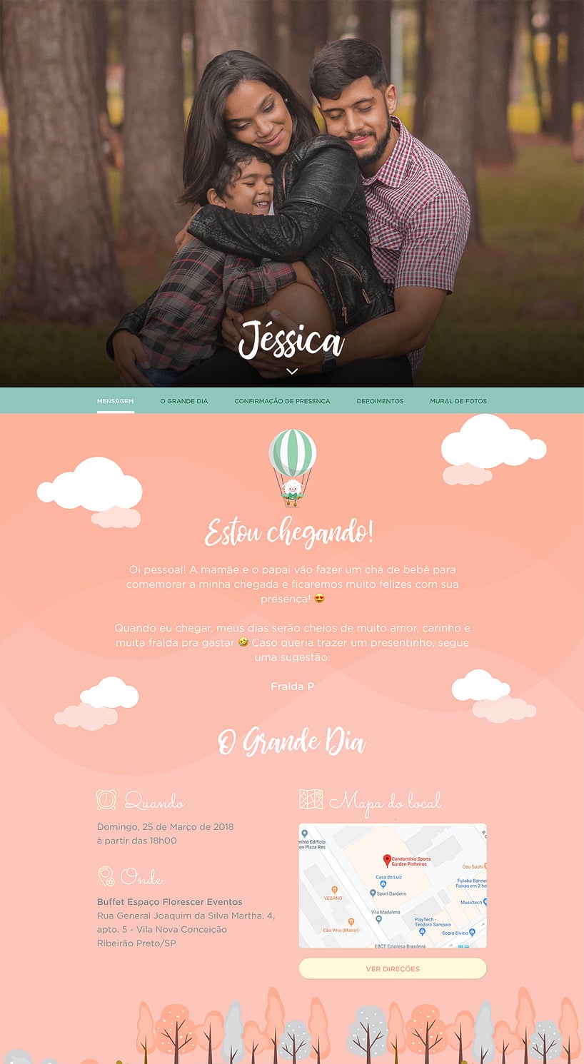 Convite Online Chá de bebê - Ovelha Baloeira | FestaLab
