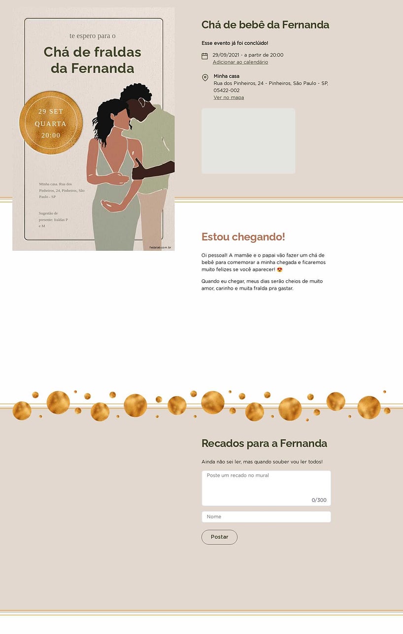 Convite Online Chá de fraldas - Amor de Pais verde | FestaLab