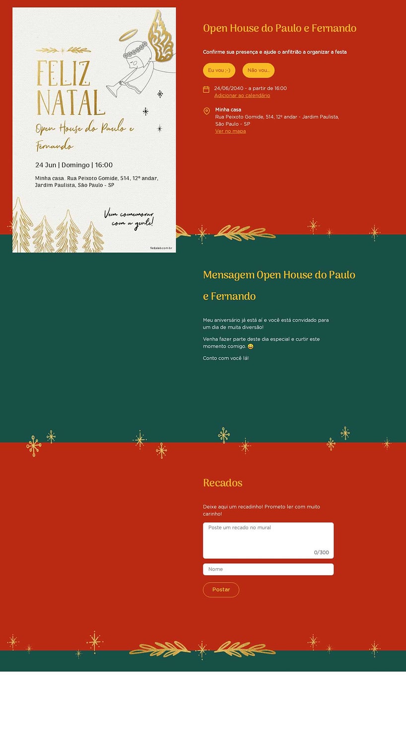 Convite Online Ocasiões especiais - Anjinho | FestaLab