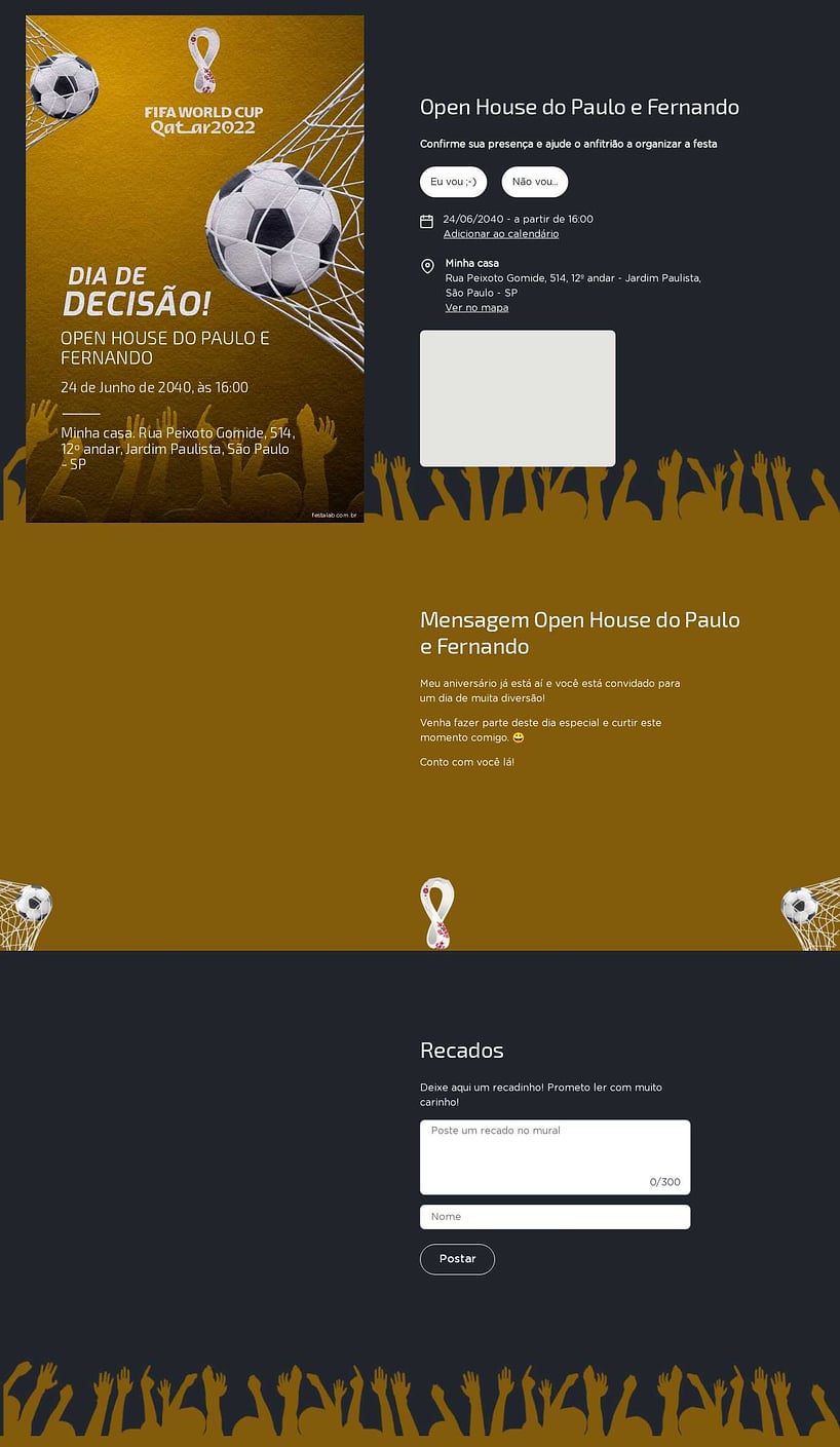 Convite Online Ocasiões especiais - Dia de Descisão amarelo | FestaLab