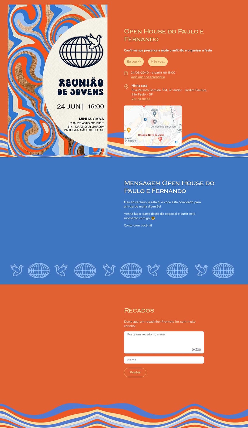 Convite Online Ocasiões especiais - Groovy Jovem | FestaLab