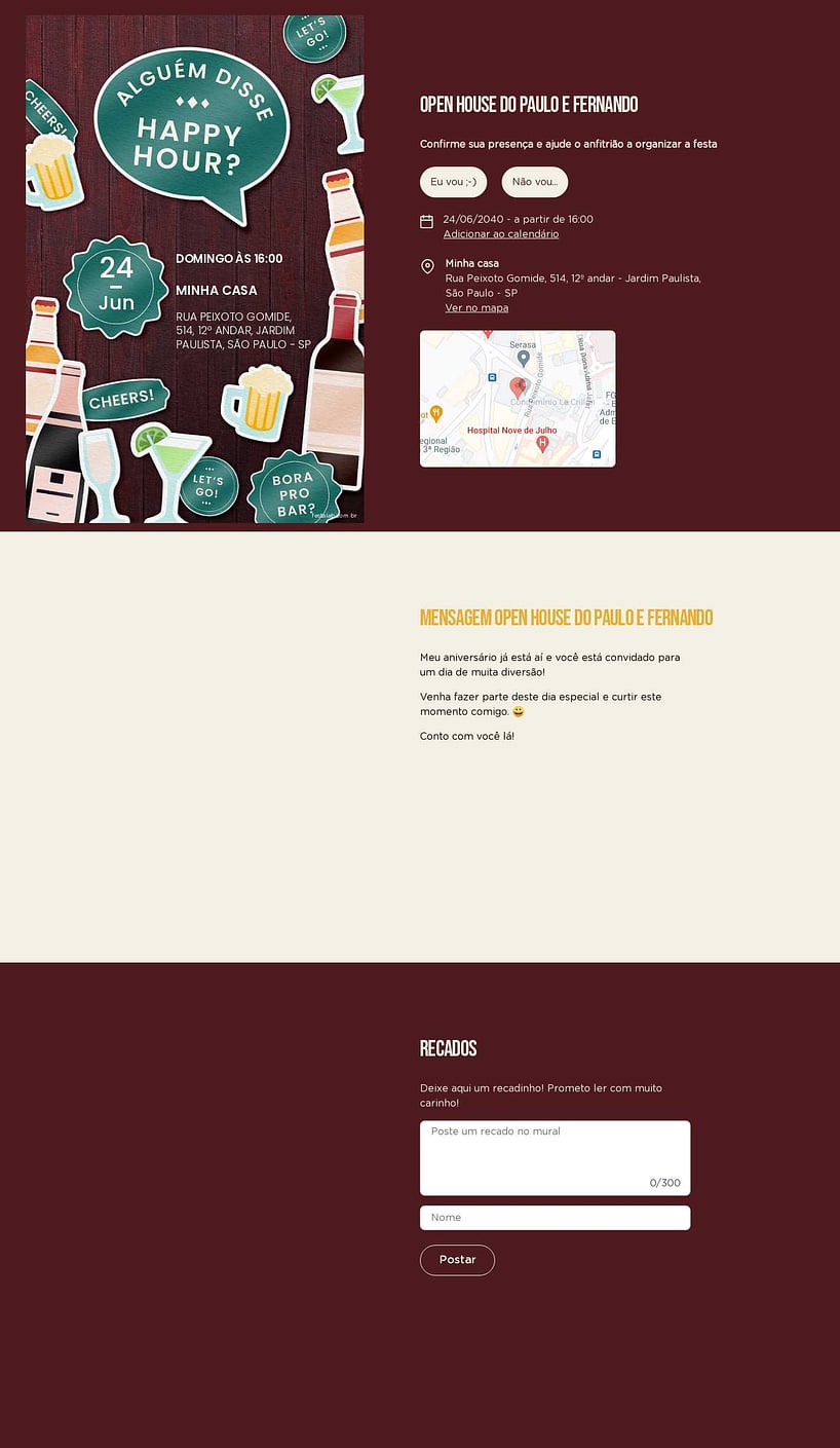 Convite Online Ocasiões especiais - Happy hour verde | FestaLab