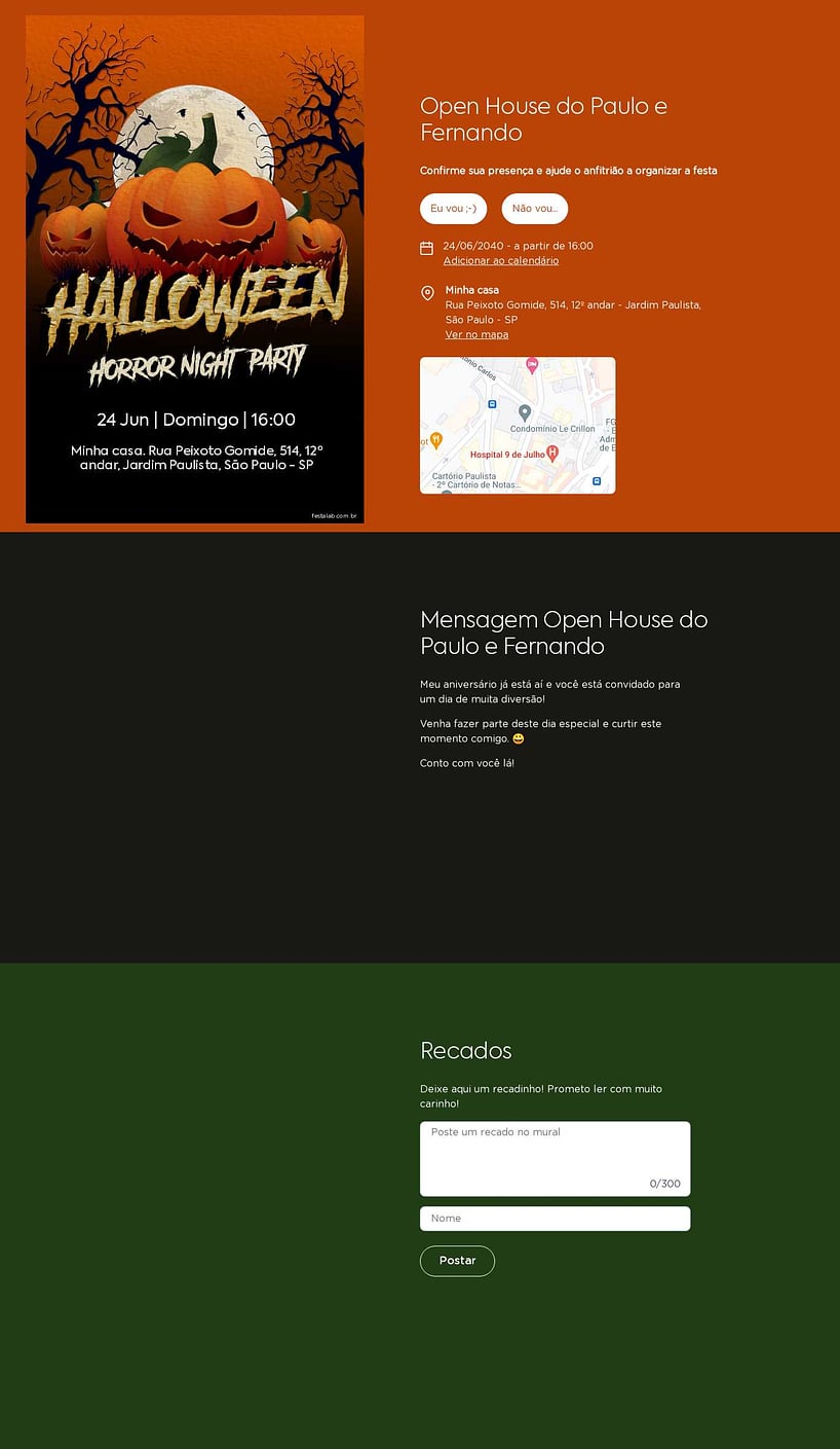 Convite Online Ocasiões especiais - Horror Night Party | FestaLab