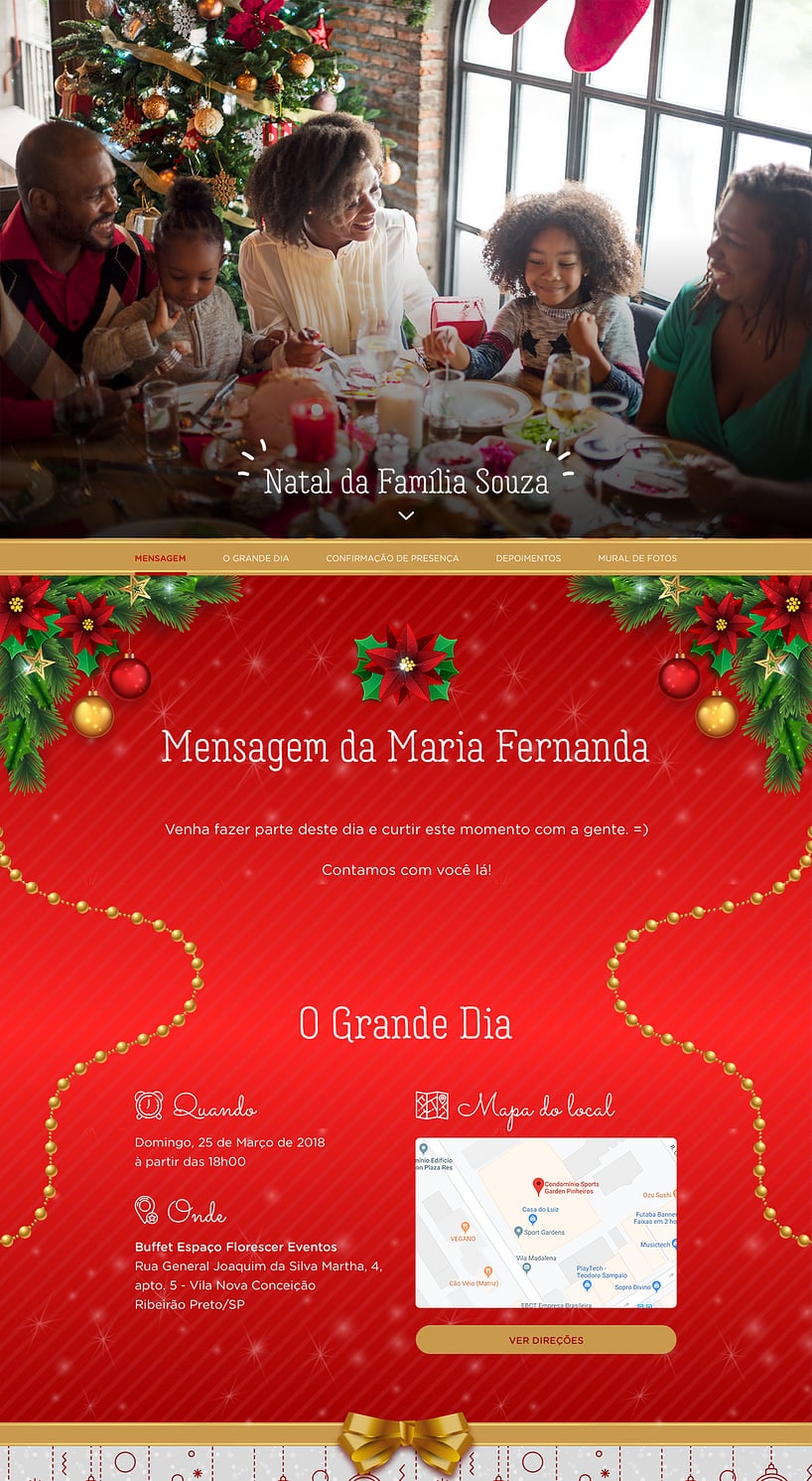 Convite Online Ocasiões especiais - Natal | FestaLab